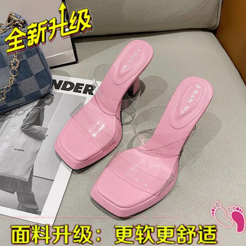 Водонепроницаемые сандалии на платформе женская обувь 2025 лето новинка корейская версия шпилька модные интернет-знаменитость высокие каблуки крутые шлепанцы