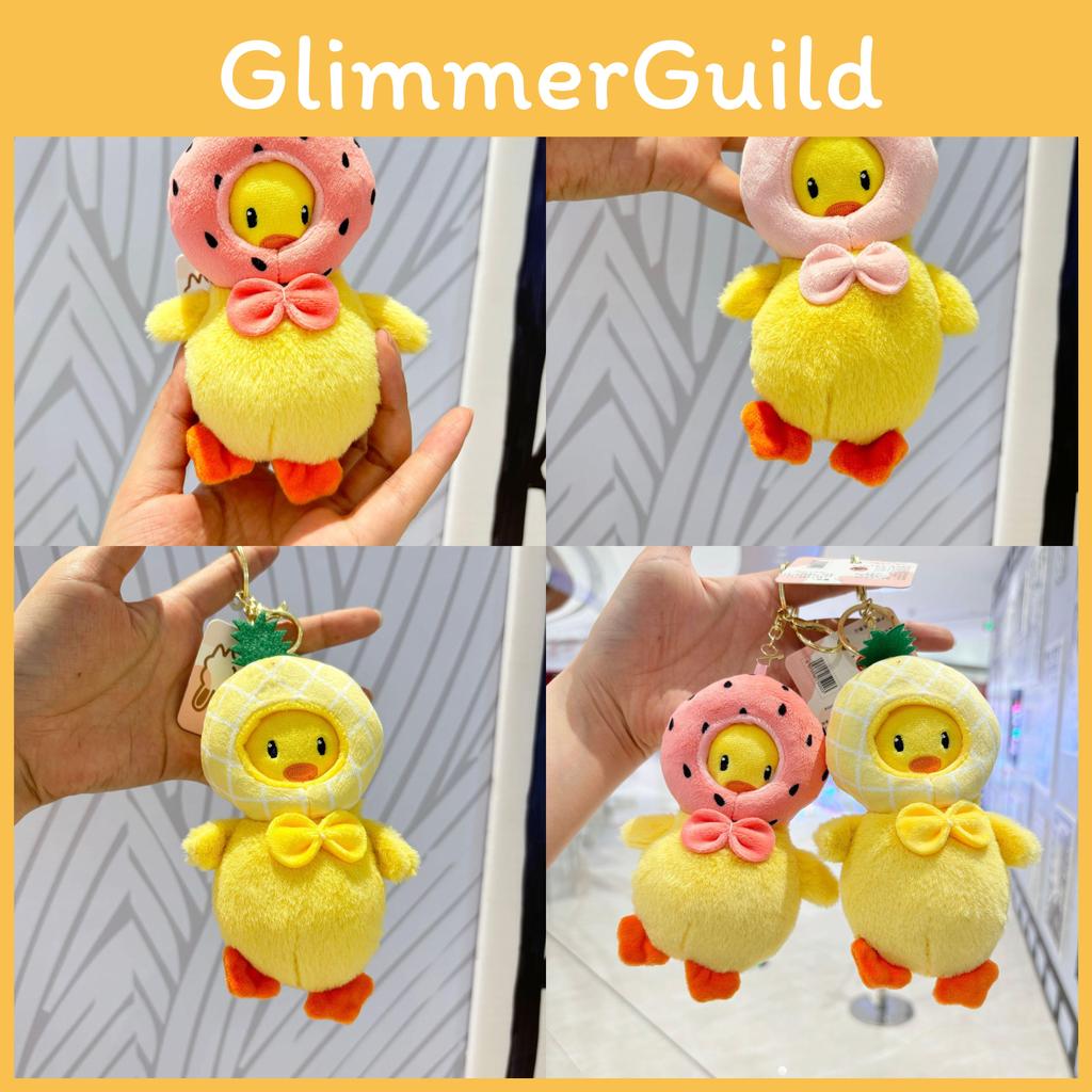 Engaging Plush Duck Hanging Ornament Keychain In Bright Colors For Fashionable Bags