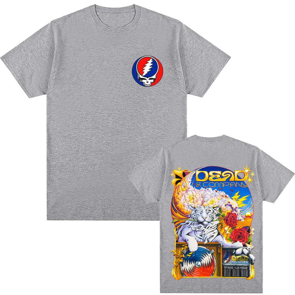 Grateful Dead Band Tshirts Tour 2025 New Graphic Print T-shirts Men Women Fashion Casual Rock Streetwear Cotton Short Sleeve