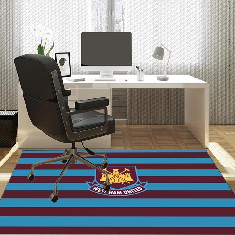 West Ham United Carpet, Chair Rug,Rug for Office Bedroom living rooms, Doormat decor Fan Gift Christmas Gift