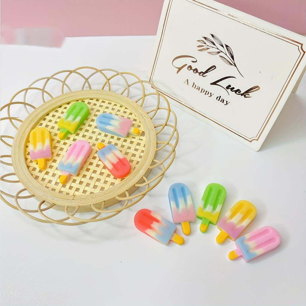 7 шт. магнитов на холодильник с мороженым в виде градиентной смолы, подходят для кухни, дома, украшения комнаты, подарков на день рождения