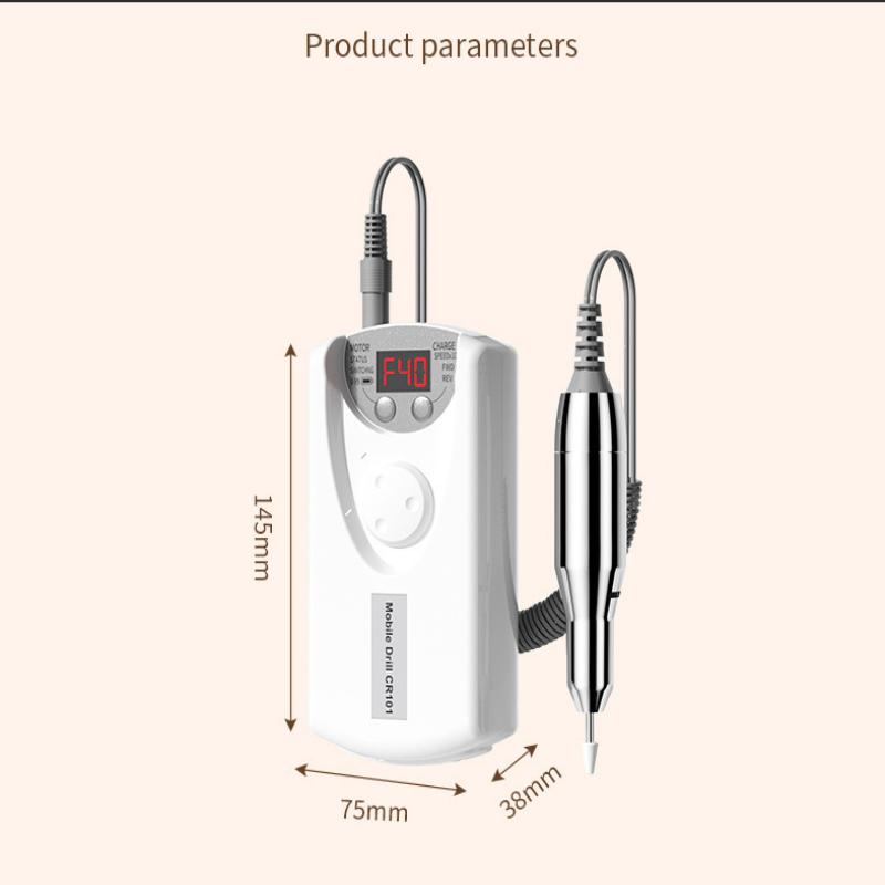 Машинка для маникюра и педикюра Pro, фрезер, rechargeable, для нейл-арта, электрическая шлифмашинка, полировщик с 12 насадками