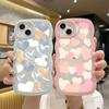 Cute Transparent Curly Wave Case For Iphone 12 11 13 14 Pro Max 7 8 Plus X Xr Xs Se 2022 2020 Shockproof Bumper Cover Aesthetic
