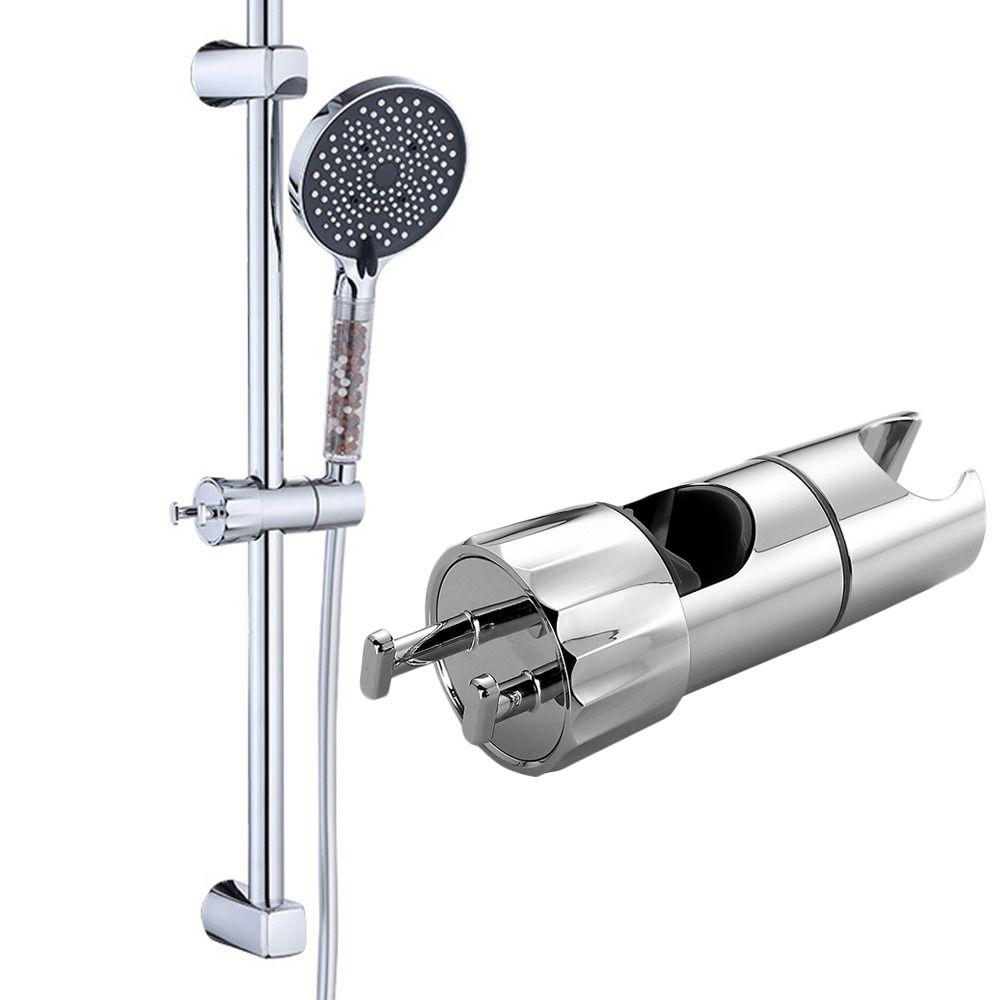 With hooks Shower Head Holder Round Pipe Riser Rail Bracket Hardware Bath Accessories