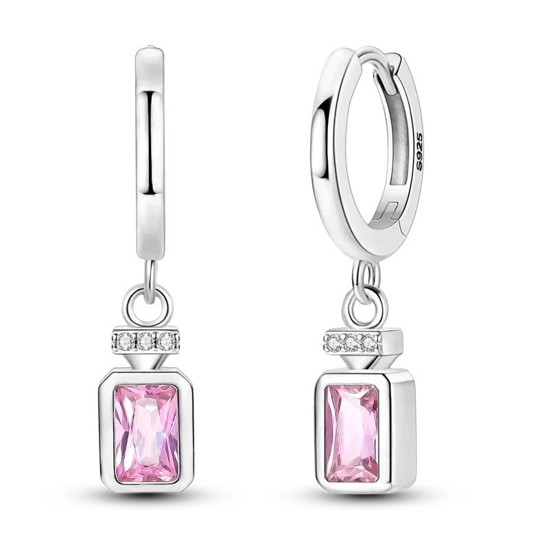 Серьги-кольца из серебра 925 пробы 'Любовь Перо Луна Звезда Сердце', подходят для оригинальных подвесок, для женщин и девочек, гвоздики, ювелирные изделия, подарки