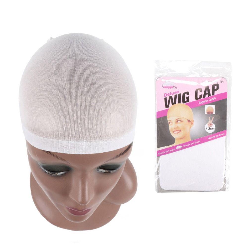 2Pcs Invisible Wig Cap Elastic Hair Net Wig Accessories Stocking Wig Caps for Making Wigs