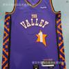 Phoenix Suns Basketball Jersey Book 1 Durant 35 City Edition Purple Cotton Sportswear Men Women