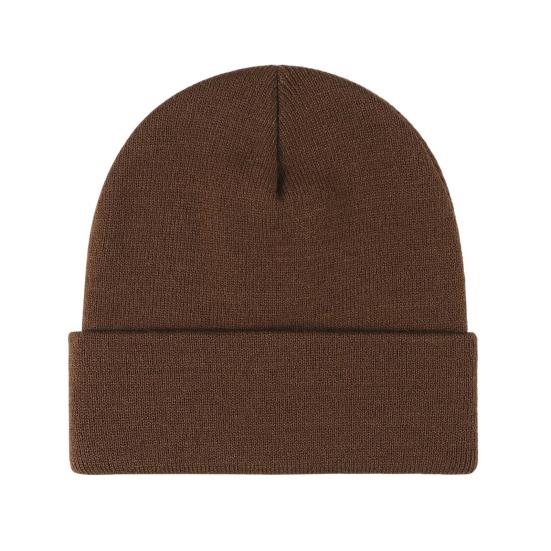 Winter Unisex Knitted Hat Stretchy Folded Brim Thickened Solid Color Ear Protection Warm Daily Wear Cap Outdoor Skiing Skating Headwear