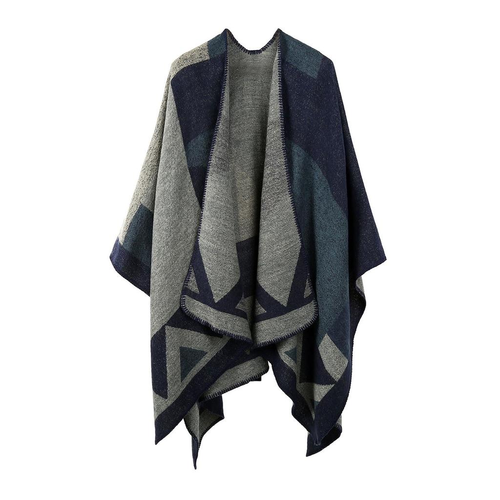 Женское зимнее теплое одеяло с принтом большого размера, накидка, шаль, кардиганы