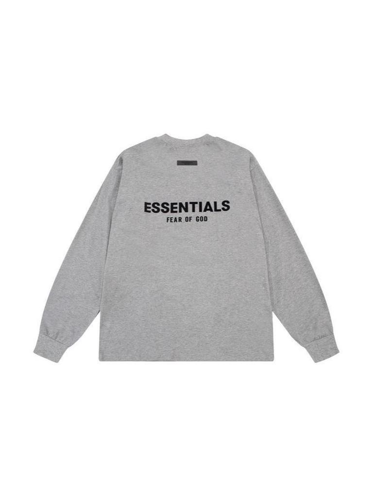 Черная толстовка с круглым вырезом и принтом букв - Тренд Essentials 2025SS