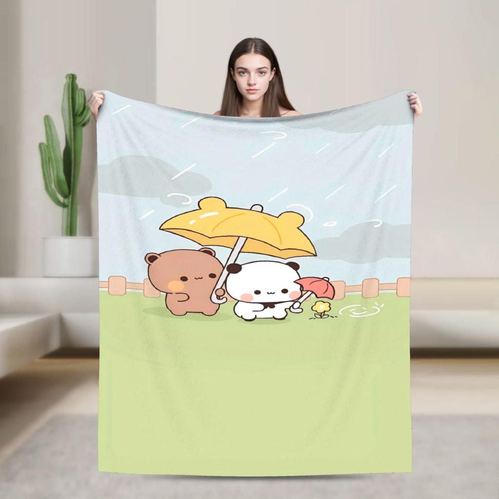 Soft BlanketGirls Boys Camping Bubu Dudu Flying Throw Blanket Flannel Bedspread For Couch Chair Sofa Bed Fashion Sofa Bed Cover