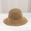 NEW Y2K Beach Korean Straw Hat Summer Women Visor Bucket Hat Fisherman Hat Hand Weaving Panama Girl Fishing Handmade Sun Hats