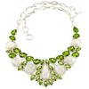 Rainbow Moonstone Peridot Gemstone Silver Jewelry Necklace 16-18''