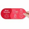 Сортировка отходов Переработка Наклейка на мусорный бак Водонепроницаемая клейкая Смешанная переработка Наклейка Виниловые наклейки с логотипом Наклейка-этикетка на мусорный бак