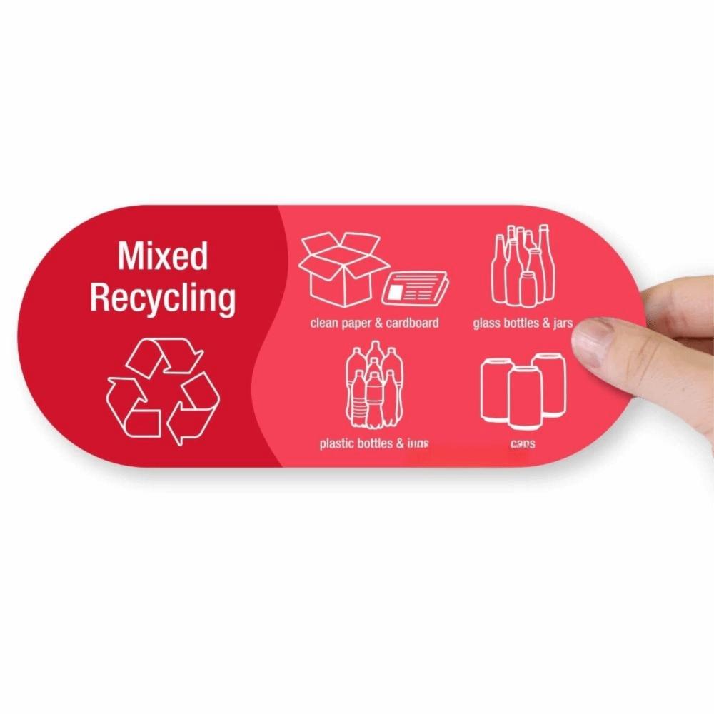 Сортировка отходов Переработка Наклейка на мусорный бак Водонепроницаемая клейкая Смешанная переработка Наклейка Виниловые наклейки с логотипом Наклейка-этикетка на мусорный бак