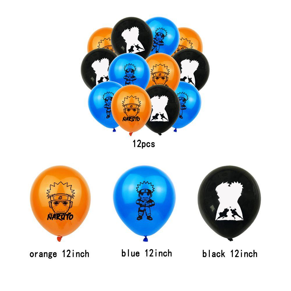 Наруто Ниндзя Принадлежности для дня рождения Украсьте разноцветными шарами, вымпелами и топперами для торта