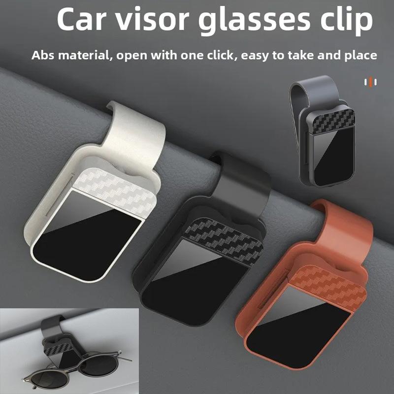 Car Sun Visor Sunglasses Clip Stable Eyeglasses Hanger Multifunctional Card Ticket Organizer Interior Storage Clip Car Accessori