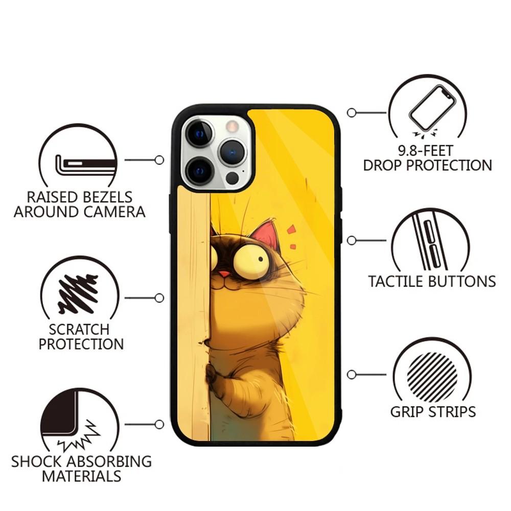 Cat Cute Funny Pet Phone Case For iPhone 16,15,14,13,12,11,Plus,Pro,Max,Mini Magsafe Magnetic Wireless Charging