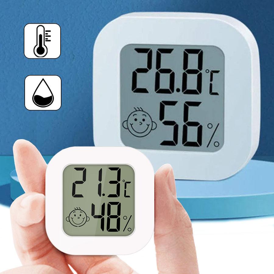 Digital LCD Thermometer Hygrometer, Mini Temperature Humidity Monitor for Home, Rooms and Vehicles