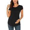 Женская модная блузка для беременных с коротким рукавом, красивая и элегантная футболка