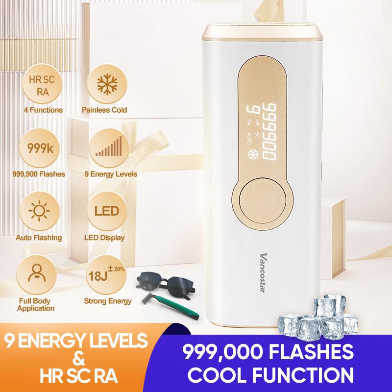 Лазерная эпиляция Vancostar 999900 Flash Cool, омоложение, лечение прыщей для дома, триммер для бикини, IPL-эпилятор, косметическое устройство