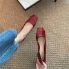 Женские туфли-лоферы на каблуке с квадратным носком, размер 34-40, модные женские туфли-лодочки, элегантная повседневная обувь на все случаи жизни