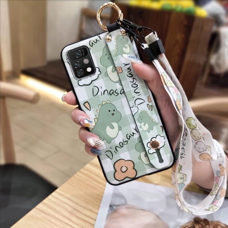 Durable Cartoon Phone Case For UMIDIGI A11 Pro Max Anti-dust Protective Shockproof Soft Case Wristband Ring Kickstand