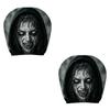 2Pcs Comfortable Halloween Car Headrest Cover Automotive Seat Headrest Cover  All Seasons Use