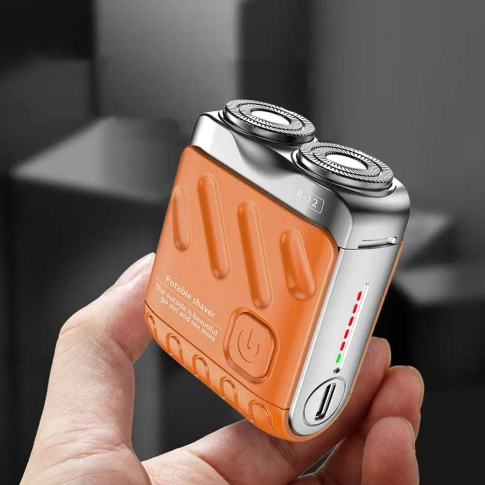 Magnetic Portable Rotary Razor Double Head Beard Trimmer Smooth Men's Electric Shaver Gifts