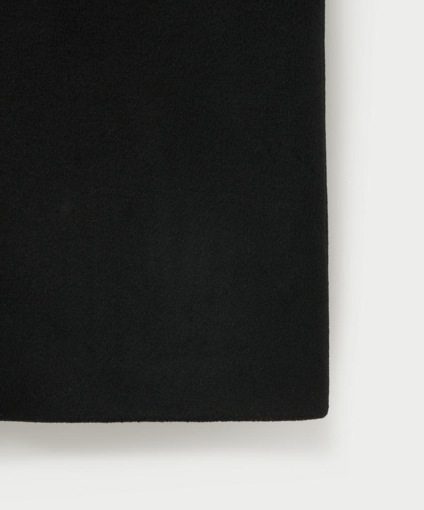 Satur Cashmere Wool Blend Mac Coat Black