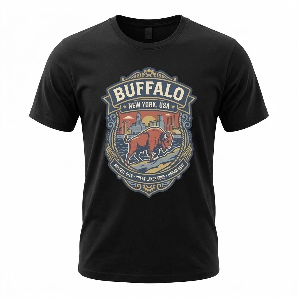 Buffalo New York Great Lakes Graphic T-Shirt Unisex Travel Tee
