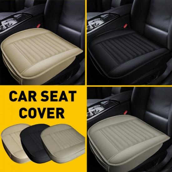 Car Front Cover Seat PU Leather Pad Breathable Cushion Mat Full Surround New