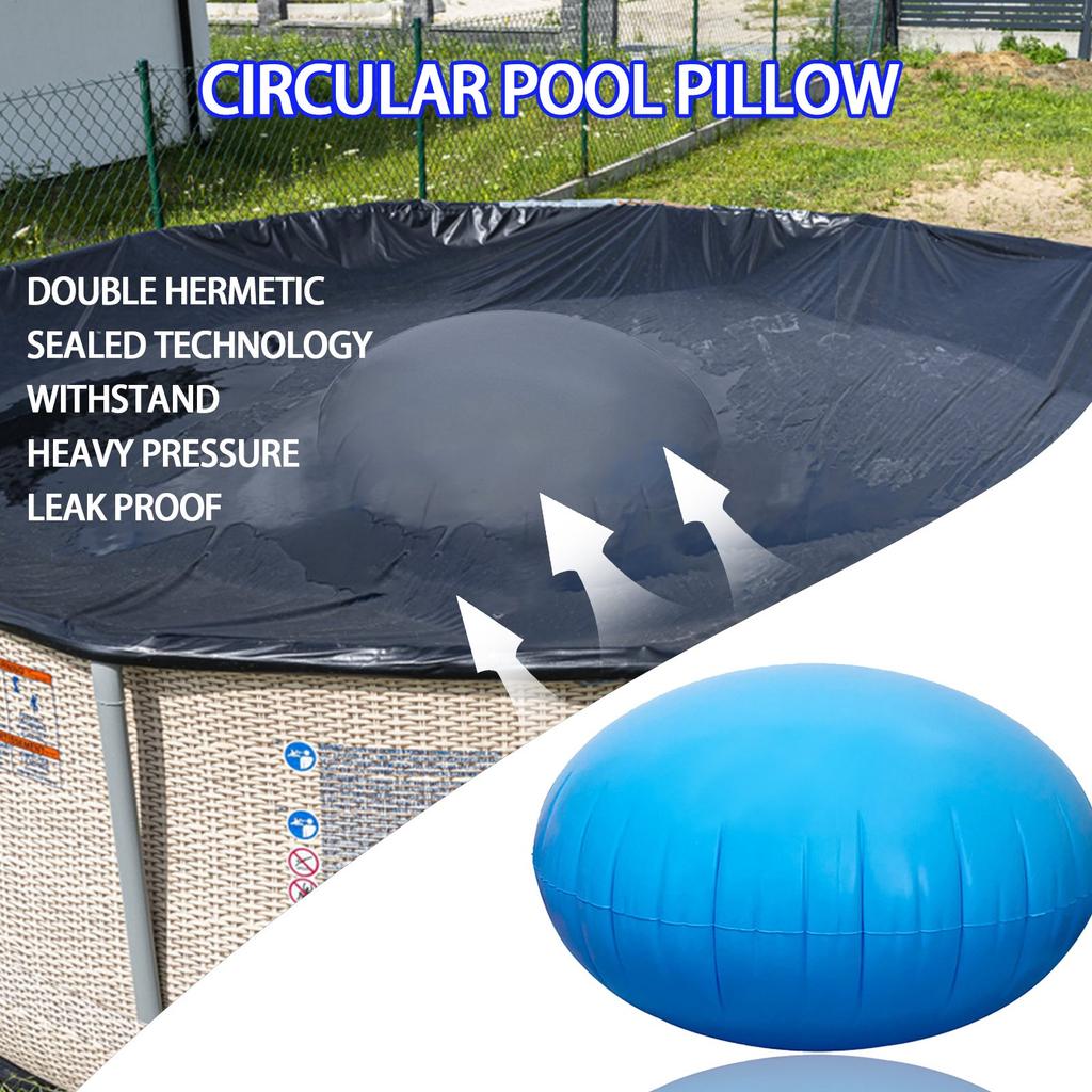 Pool Pillows For Above Ground Pools, Cold-Resistant Pool Pillow For Closing Winter, Winterize Pool Closing Kit Winter Pool Cover Pillow With Rope *2