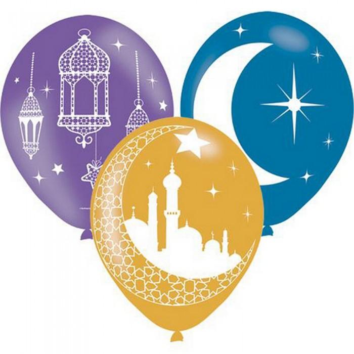 Amscan Воздушные шары Ид Мубарак 11 дюймов (Упаковка из 6 шт.)