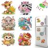 6Pcs Animal Diamond Painting Refrigerator Magnets Fridge Magnets Diamond Art DIY Diamond Art Refrigerator Magnets DIY Art Crafts