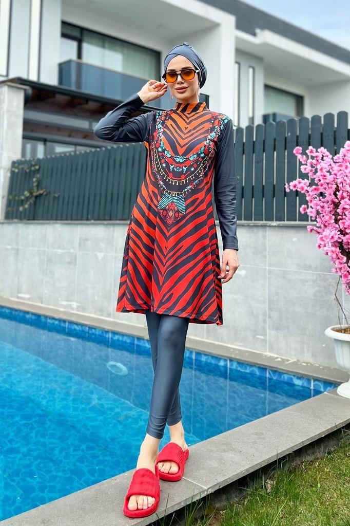 Женский Мусульманский Скромный Исламский Полный Чехол Буркини Пляжный Купальный Костюм Купальники Хиджаб Пляжная Одежда Купальник