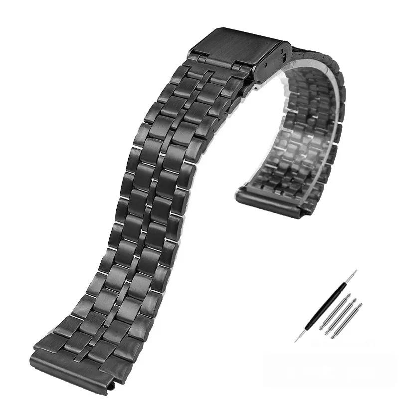 Для Casio A158 / A159 / A168 /A169 /B650 /AQ230/ 700 Классический Маленький Квадратный Серебристый Блок Металлический Ремешок Тонкая Сталь Браслет 18мм