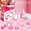 10Pcs Kids Makeup Kit for Girls Pretend Play Cosmetic Set with Eyeshadow Palette Lipstick Mirror More Washable Toy Makeup