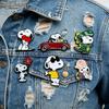 2/4/6Pcs Cute Snoopy Cartoon Enamel Pins Set Lapel Brooch Badge for Backpack Clothes Fashion Accessory Holiday Gift