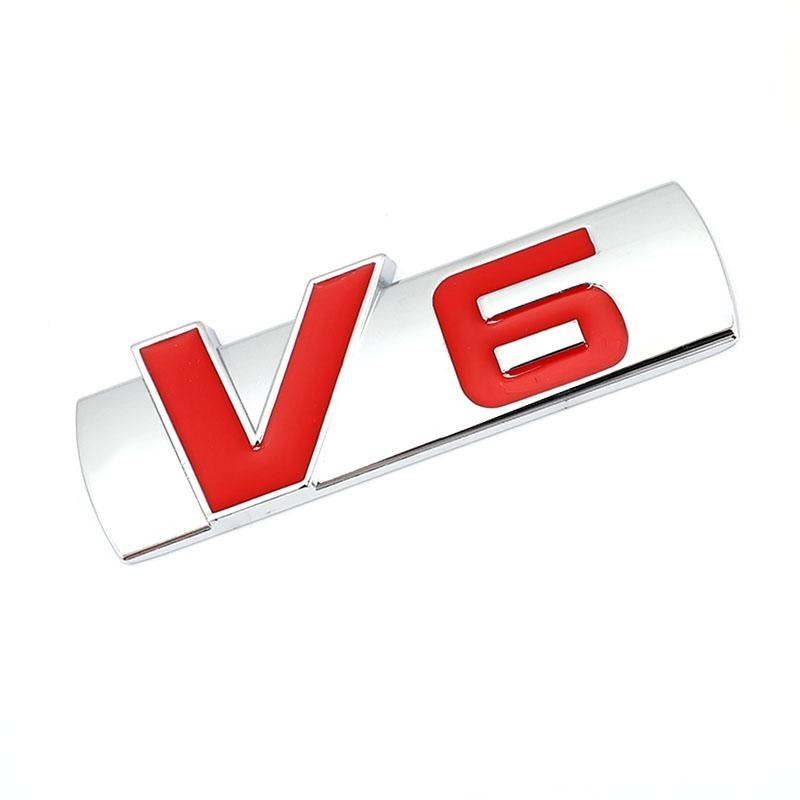 3D Стикер-эмблема Логотип V6 для автомобиля Значок Авто V6 Стайлинг