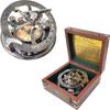 12.7 Cm  Large Sundial Compass In Rosewood Case Top Grade Calibrated  Gift