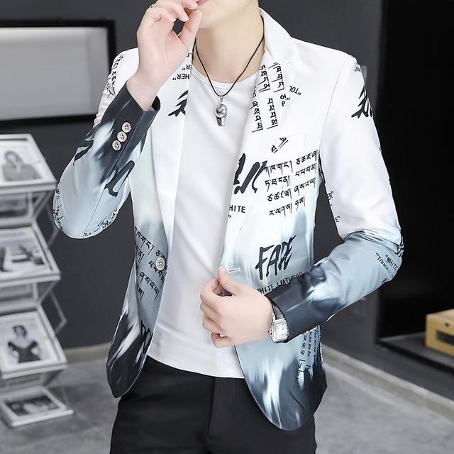 Мужской пиджак, черный пиджак, мужской деловой пиджак, мужской пиджак, приталенный клетчатый повседневный пиджак с длинными рукавами