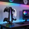 Настольный держатель для игрового контроллера и подставка для гарнитуры, устойчивый, со светодиодной подсветкой и функцией зарядки для геймеров