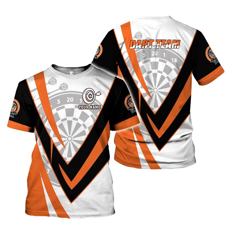 Персонализированная 3D-печатная футболка с изображением дартсмена, футболка для фанатов дартса, летние свободные топы с коротким рукавом, одежда