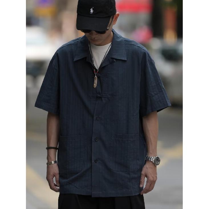 Летняя одежда мужская ретро повседневная рубашка студенческая свободная нишевая дизайнерская забавная новая мужская верхняя часть для ношения на открытом воздухе