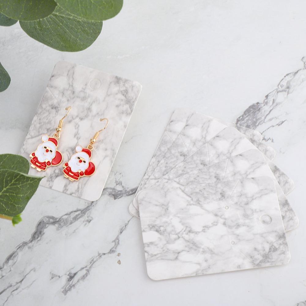 100Pcs 5 x 7cm Marble Pattern Jewelry Display Cards Handmade jewelry finished product packaging