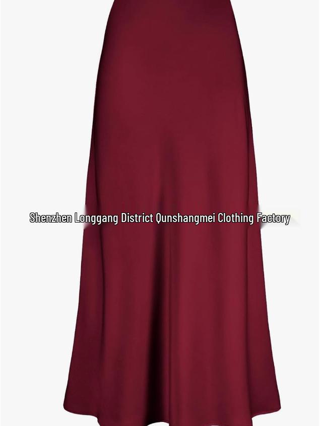 Элегантная юбка-годе из шелковистого ацетата с высокой талией для весны и лета