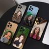Чехол для телефона C-Emily Bader для iPhone 17 16 15 14 13 12 Max Plus Силиконовый Черный Чехол