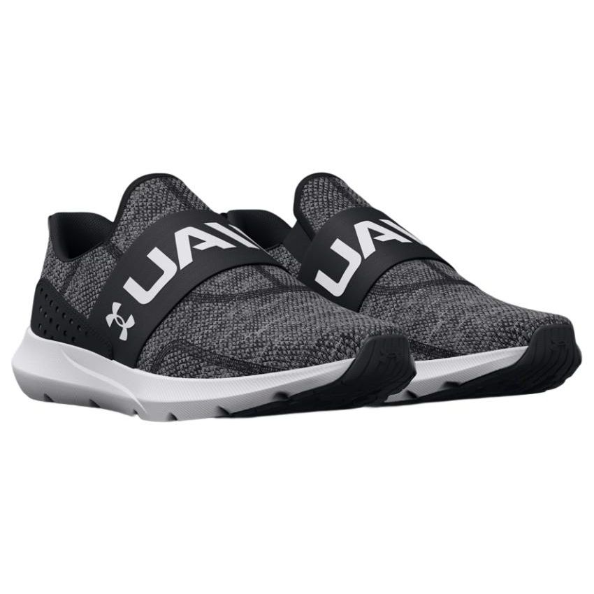 Under Armour Surge 3 Slip Black White Women Sneakers 3026507-001