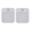 2pcs Plug In Night Light with Motion Sensor Mini Warm White LED Nightlight with Adjustable